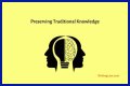 Traditional knowledge